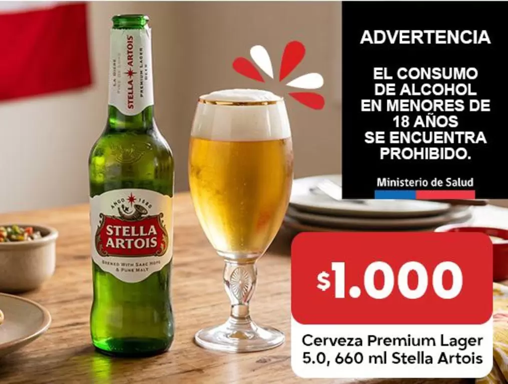 Stella Artois - Cerveza Premium Lager 5,0