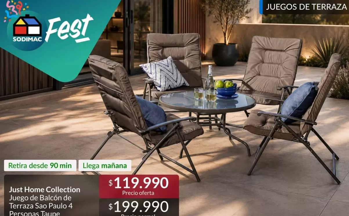 Just Home Collection Juego De Balcon De Lanza