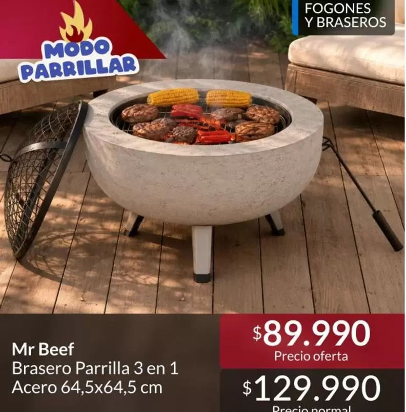 Mr. Beef - Brasero Parrilla 3 En 1
