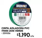 Cinta Aisladora Pvc 20m Verde