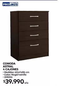 Comoda Astral 4 Cajones