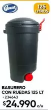 Basurero Con Ruedas 125 Lt