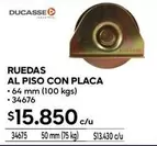 Ruedas Al Piso Con Placa
