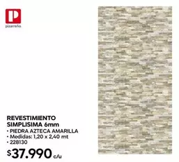 Revestimiento Simplisima 6mm