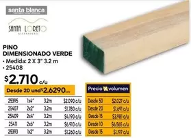 Pino Dimensionado Verde