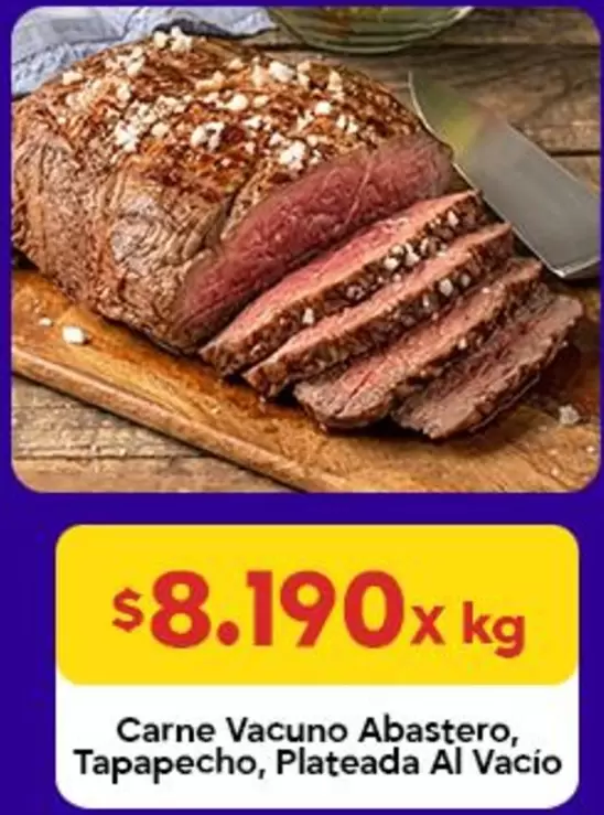 Carne Vacuno Abastero, Tapapecho, Plateada Al Vacio