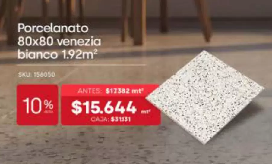 Porcelanato 80x80 Venezia Bianco