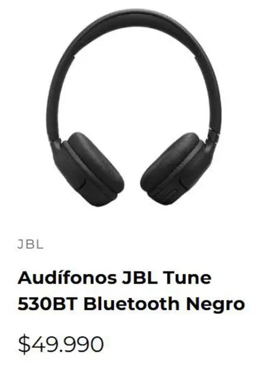 JBL - Audifonos Tune 530bt Bluetooth Negro