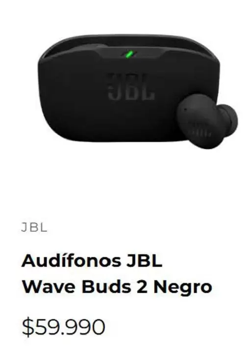 JBL - Audifonos Wave Buds 2 Negro