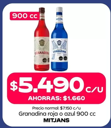 Mitjans - Granadina Roja O Azul