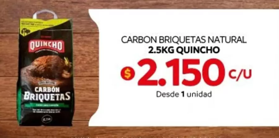 Quincho - Carbon Briquetas Natural 2.5kg