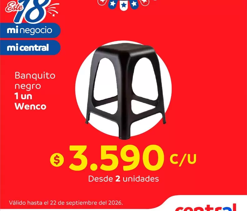 Wenco - Banquito Negro 1 Un