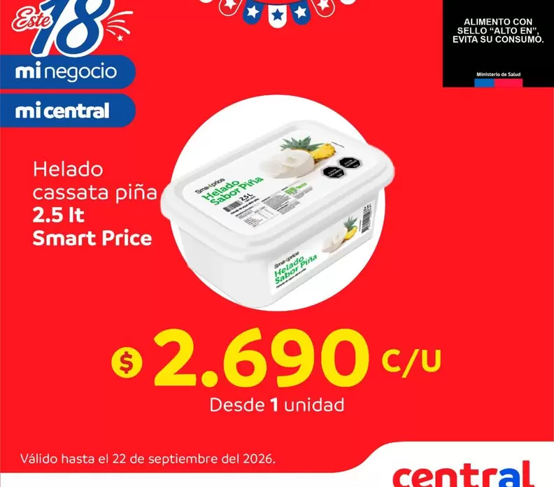Helado Cassata Pina