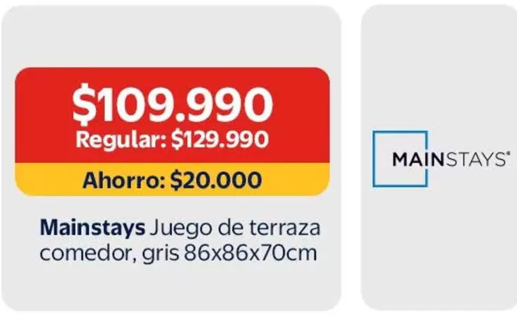 Mainstays - Juego De Terraza Comedor
