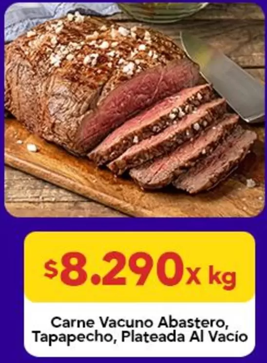 Carne Vacuno Abastero, Tapapecho, Plateada Al Vacío