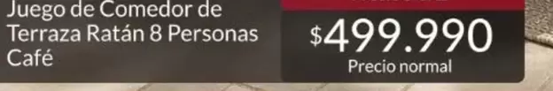 Juego De Comedor De Terraza Ratan 8 Personas