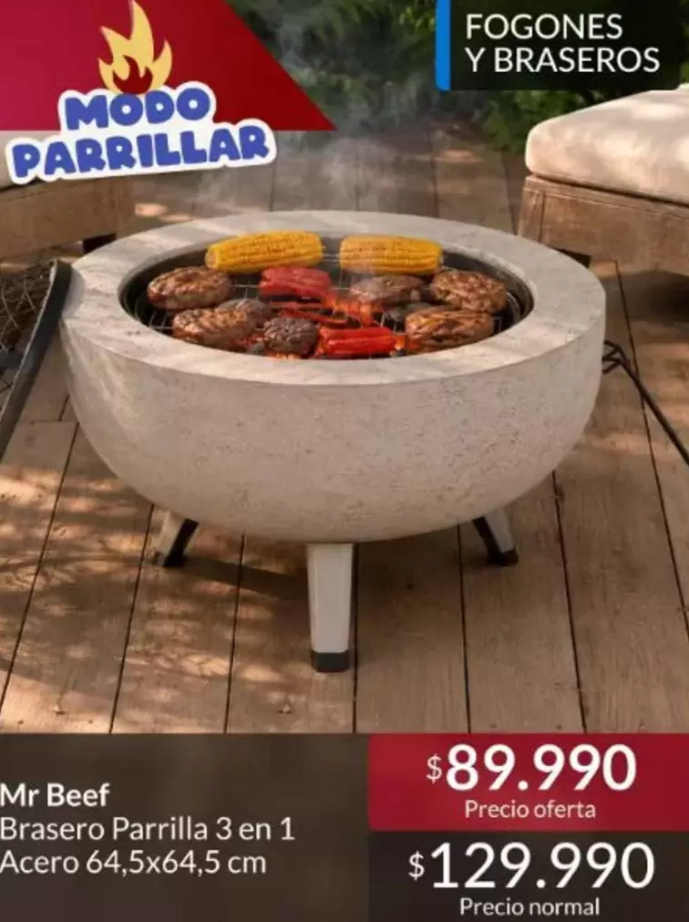 Mr. Beef - Brasero Parrilla 3 En 1