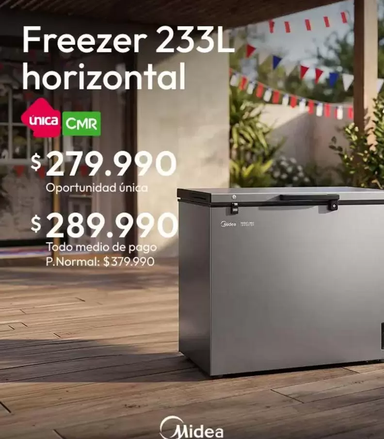 Midea - Freezer 233L Horizontal