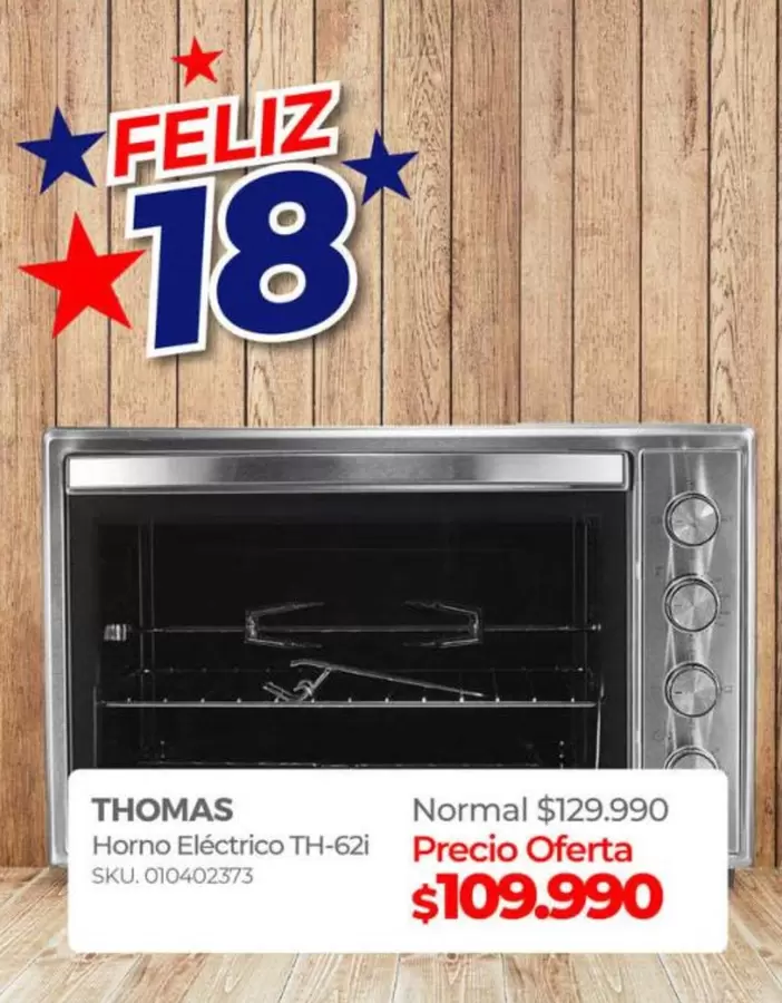 Thomas - Horno Eléctrico TH-62i