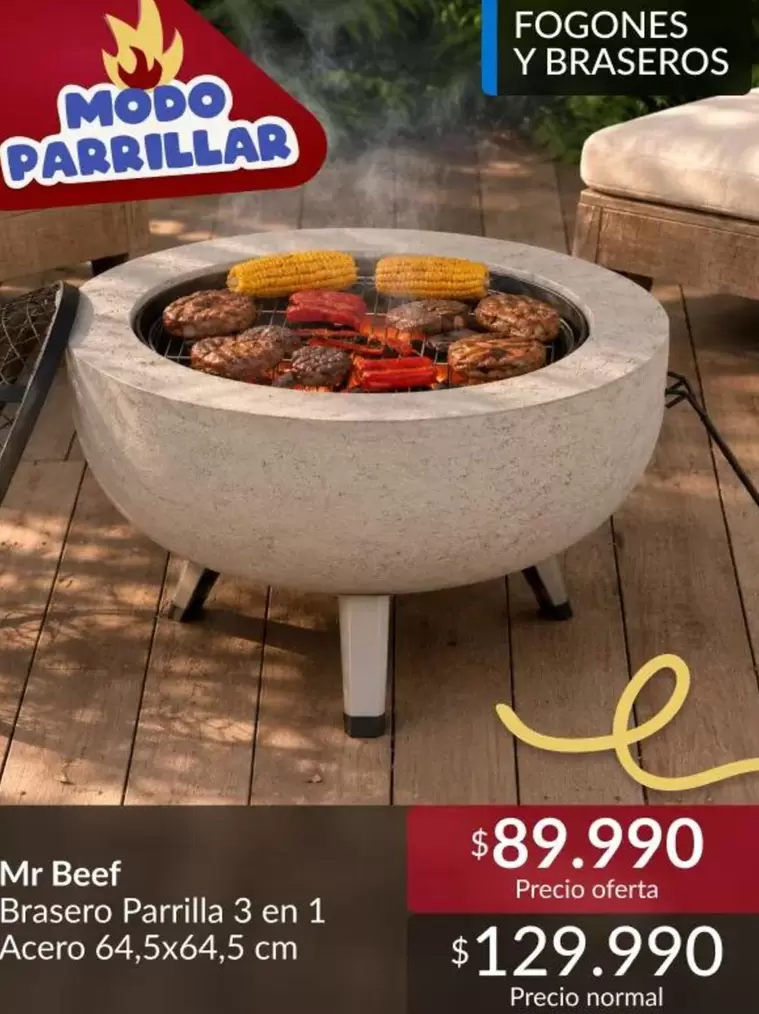 Mr. Beef - Brasero Parrilla 3 En 1