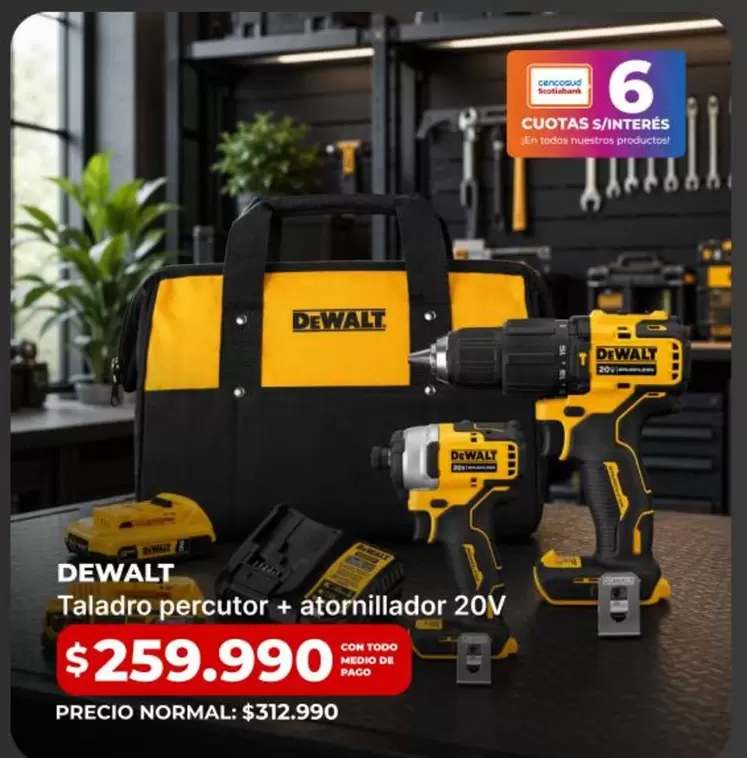 Dewalt - Taladro Percutor + Atornillador 20V