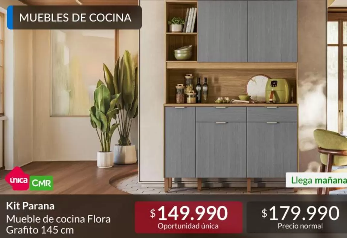 Mueble De Cocina Flora Grafito
