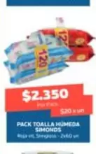 Simond's - Pack Toalla Humeda