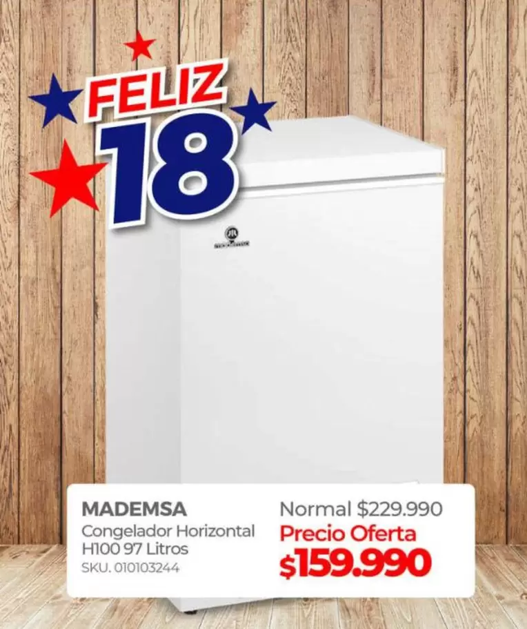 Mademsa - Congelador Horizontal H100 97 Litros