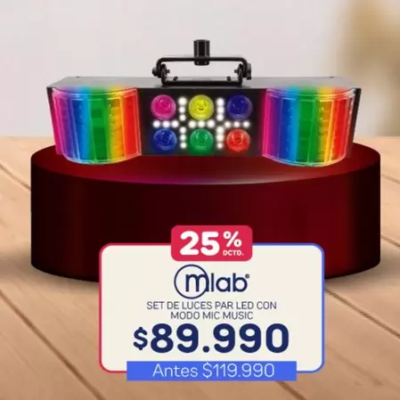 Set De Luces Par Led Con Modo Mic Music