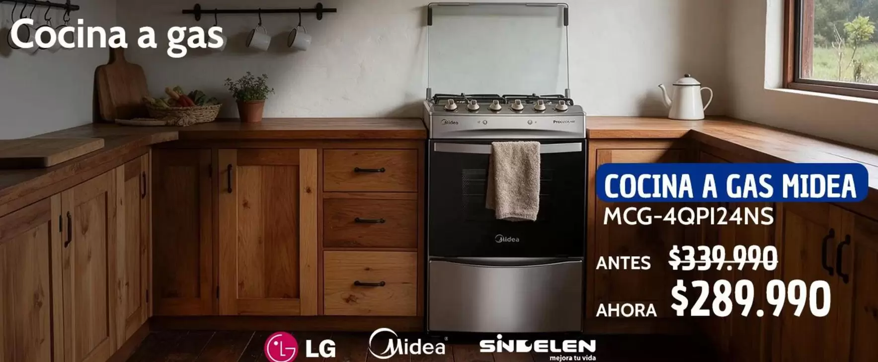 Midea - Cocina A Gas MCG-40P12ANS