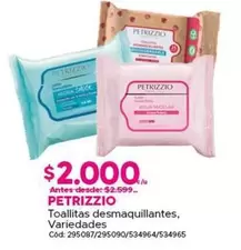 Petrizzio - Toallitas Desmaquillantes