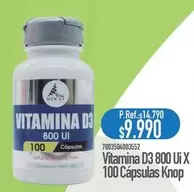 Vitamina D3 800 Ui X 100 Capsulas