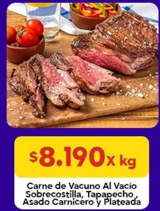 Carne De Vacuno Al Vacio Sobrecostilla, Tapapecho, Asado Carnicero Y Plateada