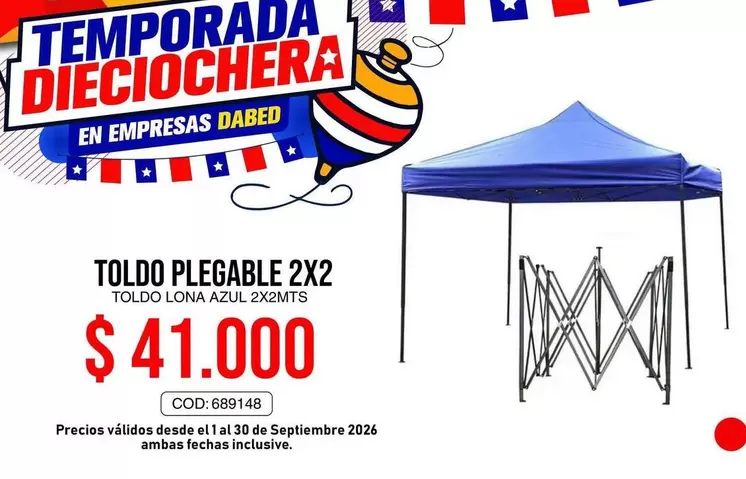 Toldo Plegable 2x2