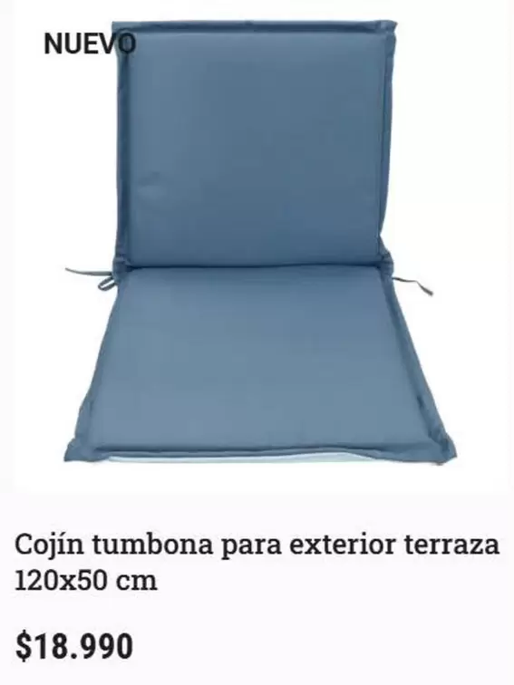 Cojín Tumbona Para Exterior Terraza