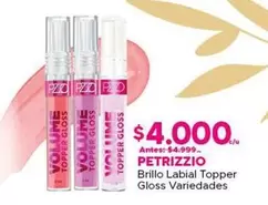 Petrizzio - Brillo Labial Topper Gloss