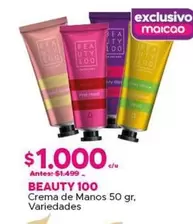 Beauty 100 - Crema De Manos