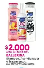 Ballerina - Shampoo, Acondionador O Tratamientos