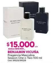 Fragancia Masculina Season One O Two 100Ml