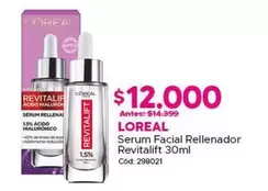 L'Oréal - Serum Facial Rellenador Revitalift 30ml
