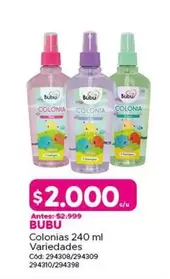 Bubu - Colonias Variedad