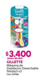 Gillette - Máquina de Depilación Desechable Simply3 x2