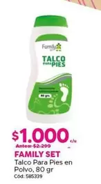 Family Set - Talco Para Pies En Polvo