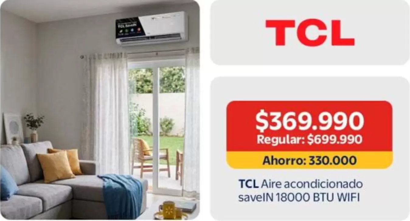 TCL - Aire Acondicionado Savein 18000 Btu Wifi