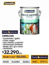 Ceresita - Contenido
