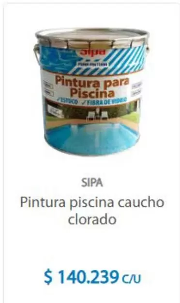 Sipa - Pintura piscina caucho clorado
