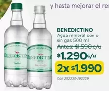 Benedictino - Agua Mineral Con O Sin Gas