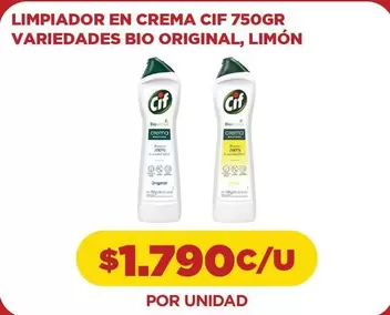 Cif - Limpiador En Crema  Variedades Bio Original
