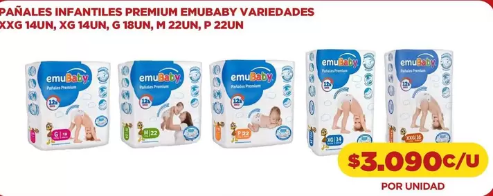 Emubaby - Pañales Infantil Premium Embuba Y Variedades Xxg 14un