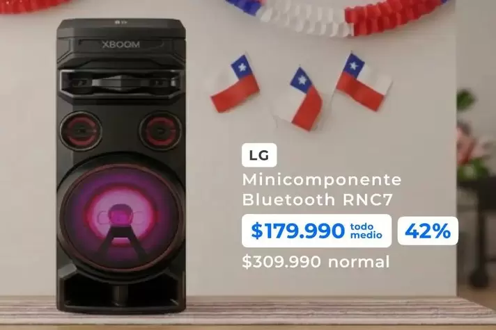 LG - Minicomponente Bluetooth RNC7